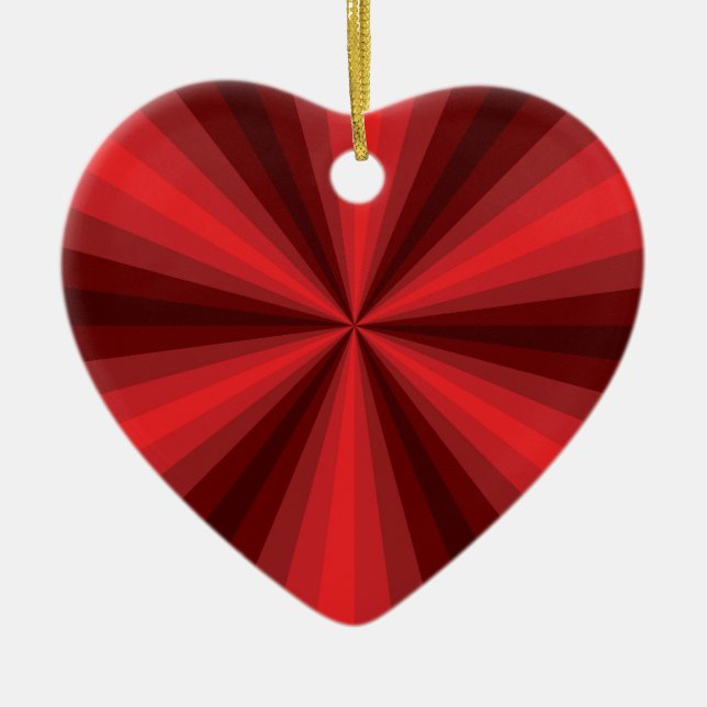Ornamento Vermelho de Ilusão Óptica (Frente)