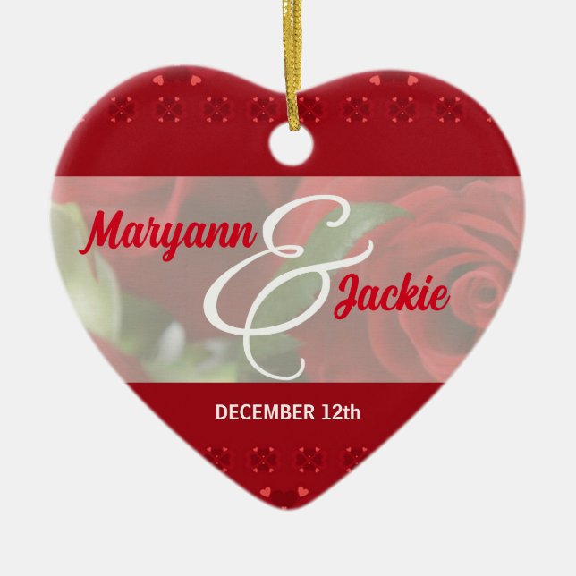 Ornamento Vermelho do Aniversário de 1rua (Frente)