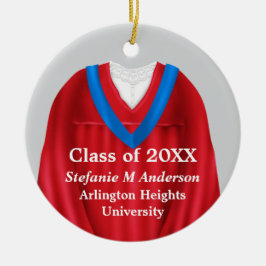 Ornamento vermelho e azul do palhaço do Formando f