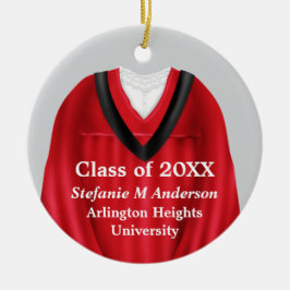 Ornamento vermelho e preto do palhaço do Formando 