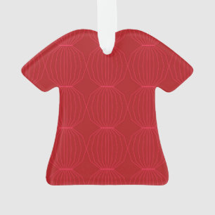 Ornamento Vermelho, rosa, legal, único, moda, arte decorativ