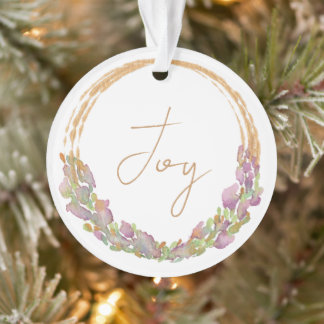 Ornamento Verso da Bíblia de Joy Christian em Aquarela Natal