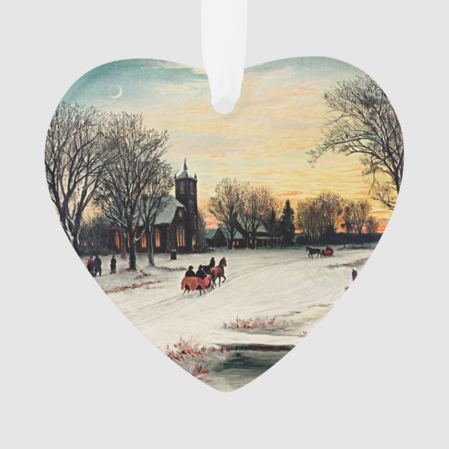 Ornamento Véspera de Natal, 1889, pintura de safra, Ornament (Frente)