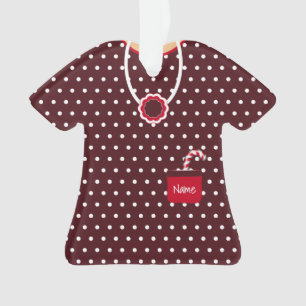 Ornamento Vestido de Natal do Bolinhas Personalizado