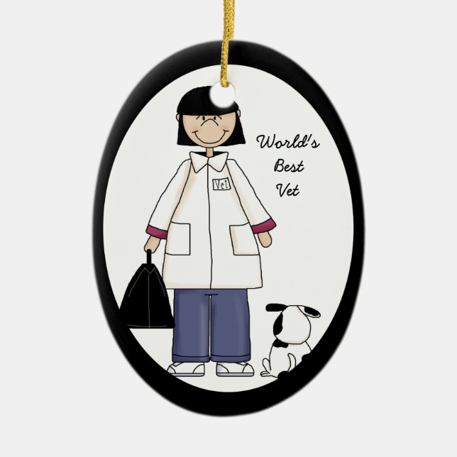 Ornamento Veterinário da Melhor Mulher (Frente)