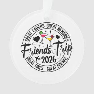 Ornamento Viagem Férias 2026 Amigos Grupo Correspondente