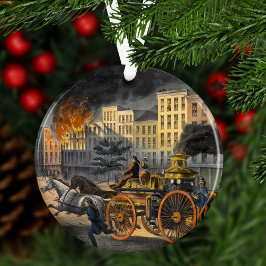 Ornamento Vida de um Homem de Fogo Vintage no Natal