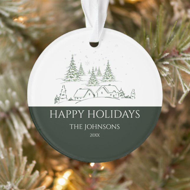 Ornamento Vila Snowy de Natal (Árvore)