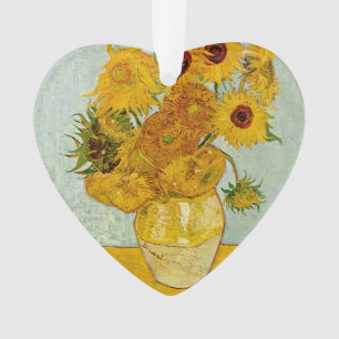 Ornamento Vincent Van Gogh 12 Girassóis Impressionista