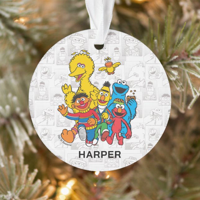 Ornamento Vintage 123 Sesame Street | Name & Photo (Árvore)