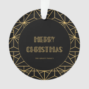 Ornamento Vintage 1920 art deco Feliz Natal