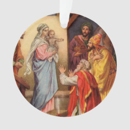Ornamento Vintage Baby Jesus e os 3 Reis