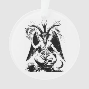 Ornamento Vintage Baphomet preto