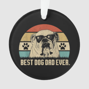 Ornamento Vintage Best English BuldoPAI Nunca Teve Camisa Pa