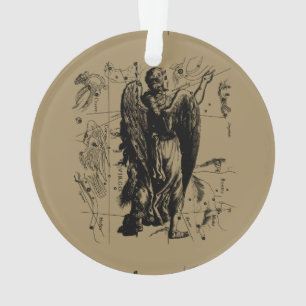 Ornamento Vintage Hevelius 1690 da constelação do Virgo