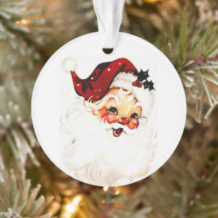 Ornamento Vintage Papai Noel: Natal Feliz
