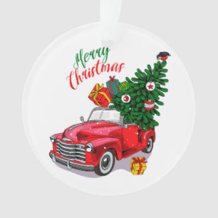 Ornamento Vintage Red car Christmas