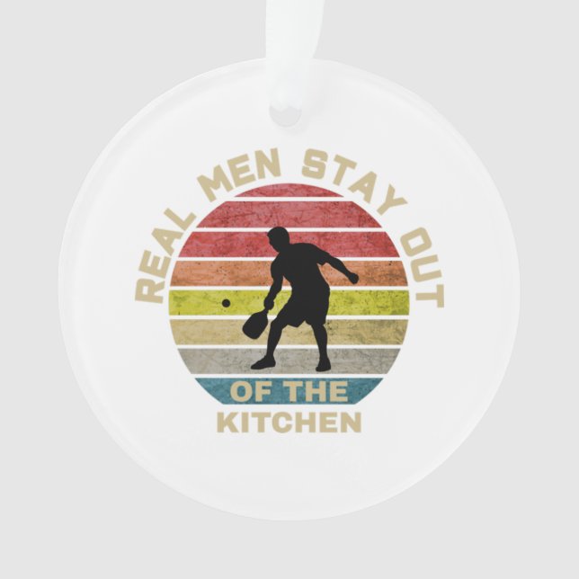 Ornamento Vintage Retro Pickleball Funny (Frente)