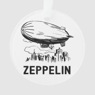 Ornamento Vintage Retro Zeppelin - Desenho de nave dirigível