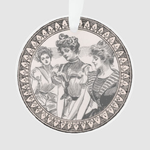 Ornamento Vintage Romance Casal: Antigos Rosas Apaixonados G