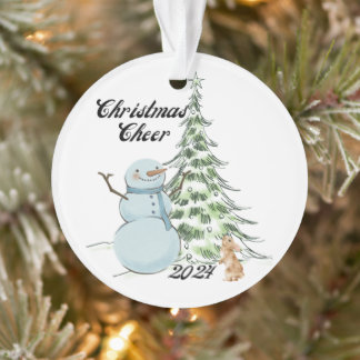 Ornamento Vintage snowman christmas torce