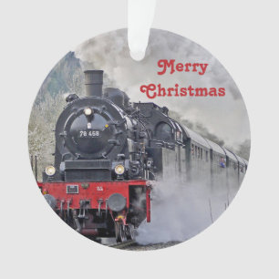 Ornamento Vintage Train Steam Locomotive Foto Natal