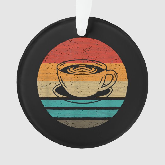 Ornamento Vintagem do Estilo de Retro Café (Frente)