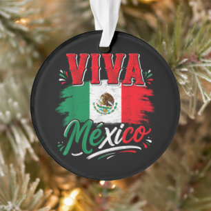 Ornamento Viva Bandeira do México Patriótico Orgulhoso Mexic