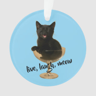 Ornamento Viva rindo gatinho - Gato engraçado Natal