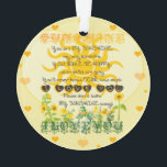 Ornamento Você é minha luz do sol<br><div class="desc">Os corações pequenos pequenos soletram as palavras eu te amo nestes trabalhos de arte pequenos felizes cercados de cor pequenos.</div>