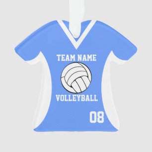 Ornamento Voleibol Sports Jersey Blue com foto