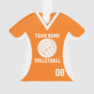 Ornamento Voleibol Sports Jersey Orange com foto