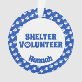 Ornamento Voluntário azul do abrigo