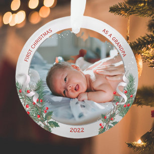 Ornamento Vovô, 1rua, Molho de Prata Clássico de Natal