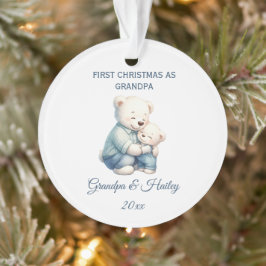 Ornamento Vovô Bonito Ursos Personalizados de Natal