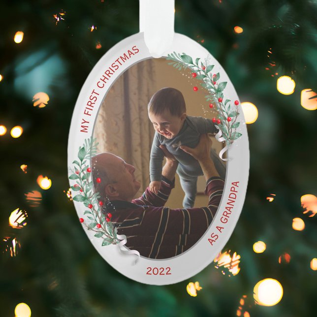 Ornamento Vovô de Natal clássico de recém-nascidos de 1rua (Criador carregado)