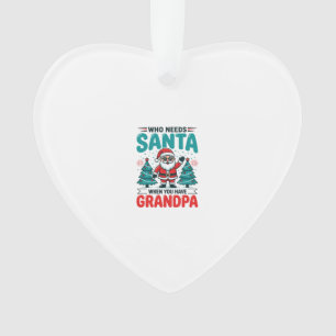 Ornamento Vovô Natal Papai Noel Família