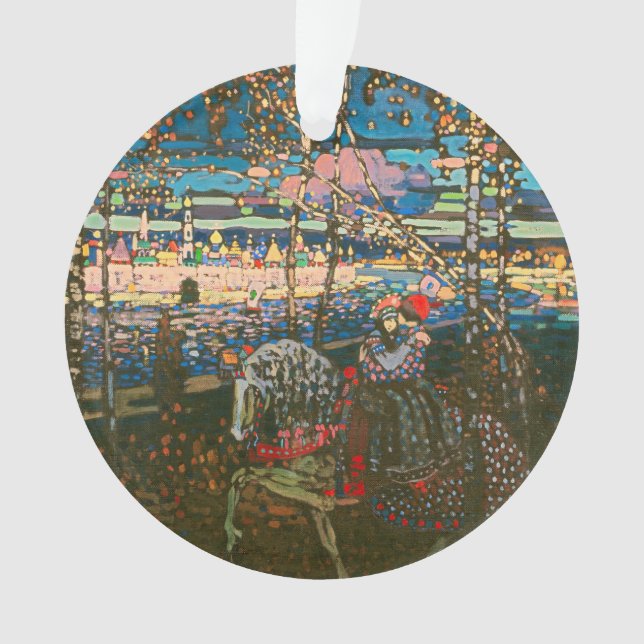 Ornamento Wassily Kandinsky O Casal a Cavalo Arte Russa (Frente)