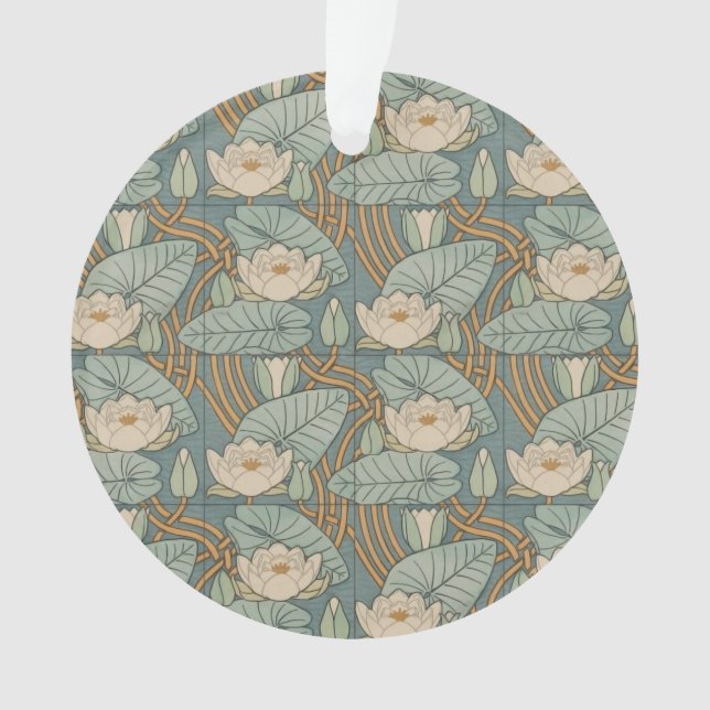 Ornamento Water Lily Art Nouveau Nature (Frente)