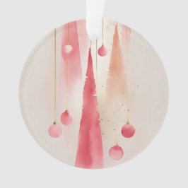 Ornamento Watercolor Christmas Tree and Ornament