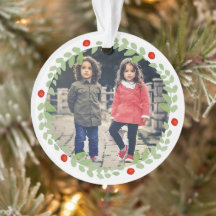 Watercolor Christmas Wreath Photo
