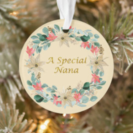 Ornamento Watercolor Christmas Wreath Special Nana
