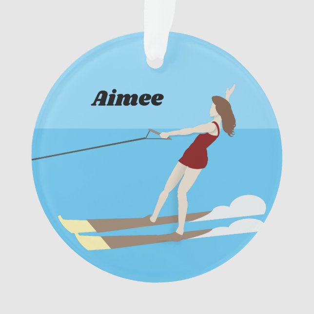 Ornamento Waterski, estilo Vintage (Frente)