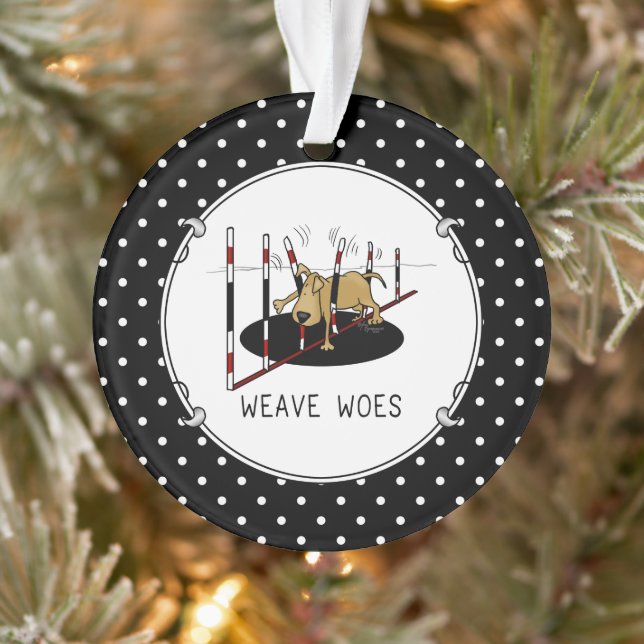 Ornamento Weave Woes - agilidade engraçada, golpes de cão pr (Árvore)