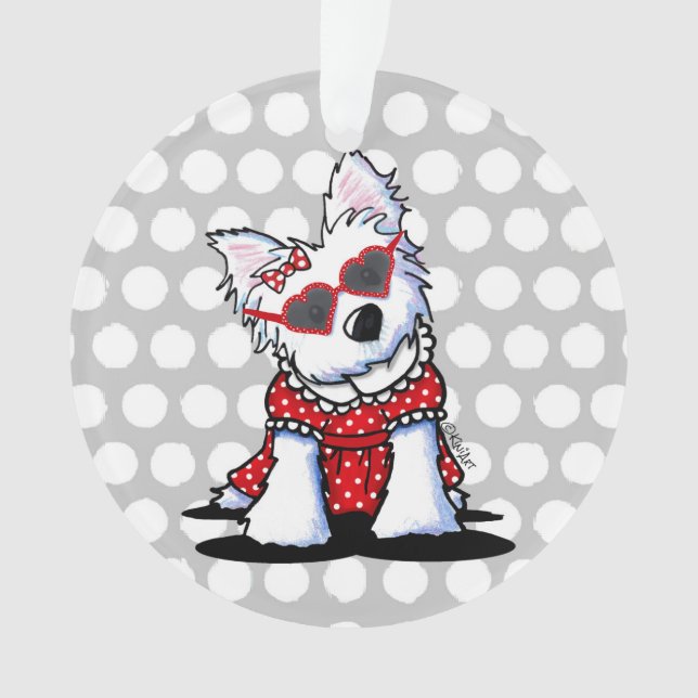 Ornamento Westie Little Miss Hollywood Ornament (Frente)