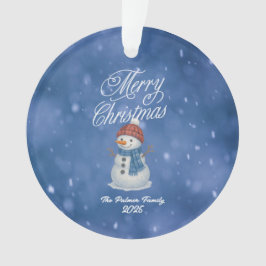 Ornamento Whimsical Snowman Feliz Natal