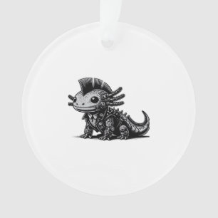 Ornamento Whimsigoth Cyborg Axolotl Vintage Art Classe Desig