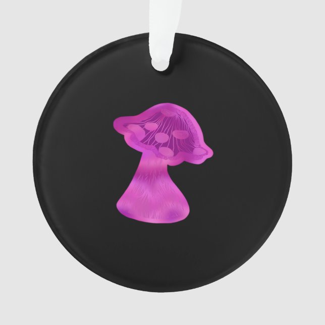 Ornamento Whimsigoth Zen Pattern Mushroom (Frente)