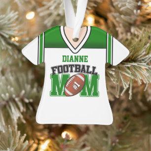 Ornamento White/Green Football Mãe Jersey
