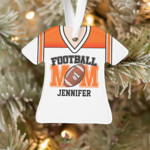 Ornamento White/Orange/Black Football Mãe Jersey